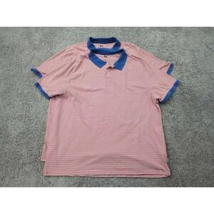 Lot of 2 Free Assembly Polo Shirt Mens 3XL Short Sleeve Red Stripe Preppy Casual